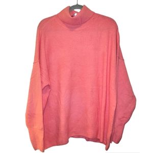 Vince Camuto, NWT, Pullover Sweater, High Neck, Long Sleeve, Pink, Women's XLG,